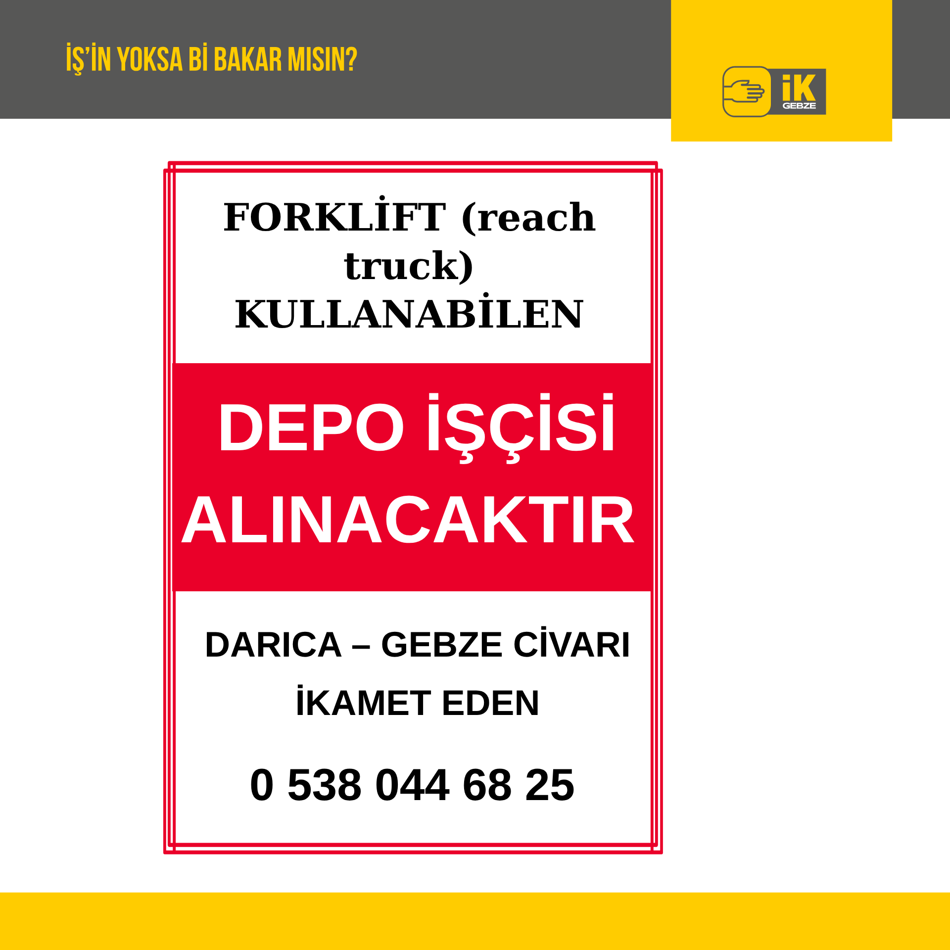 DEPO İŞÇİSİ